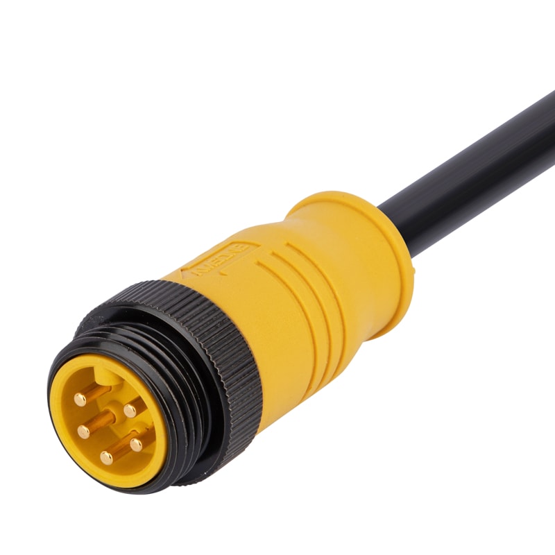 Automation 7/8“-16UNF 5Pole Male Connector Waterproof Cable Pre-molded
