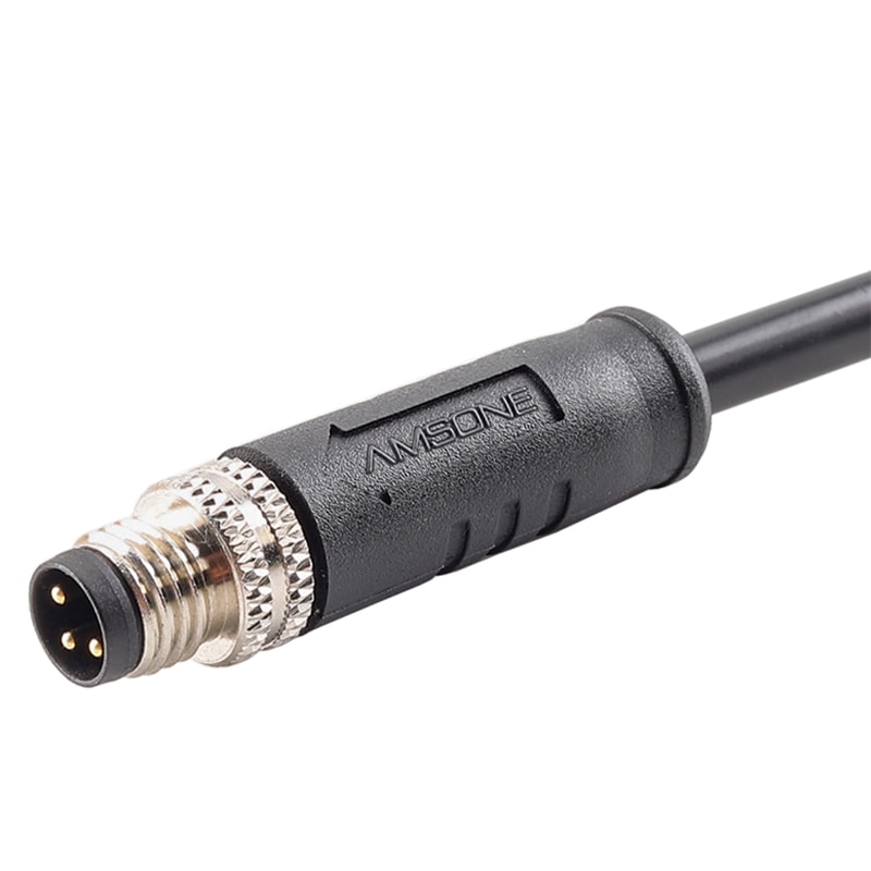 M8 8Pin Pre-molded Cable Male Straight M8 Connector