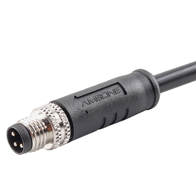 M8 6Pin Pre-molded Cable Male Straight M8 Connector