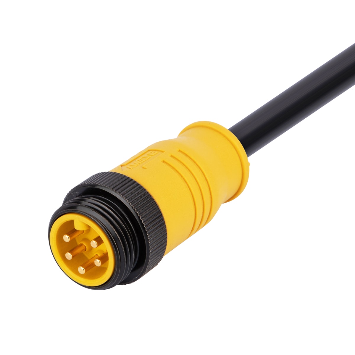 Automation 7/8“-16UNF 4Pole Female Connector Waterproof Cable Pre-molded