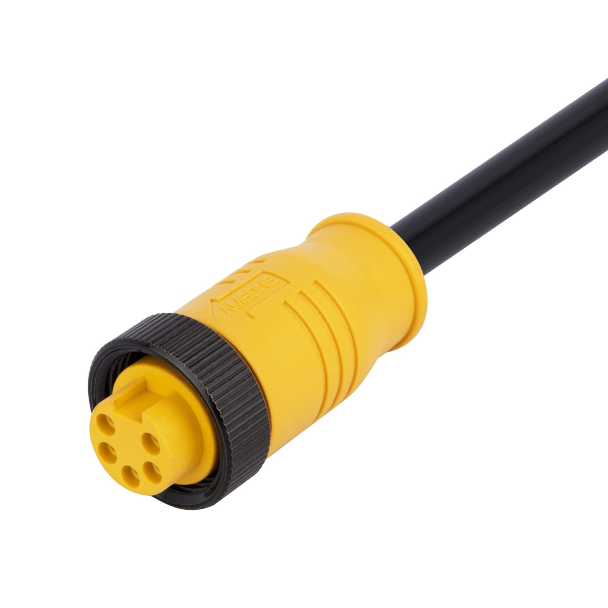 Automation 7/8“-16UNF Mini Change 5Pole Receptacle Connector Straight Pre-molded Cable