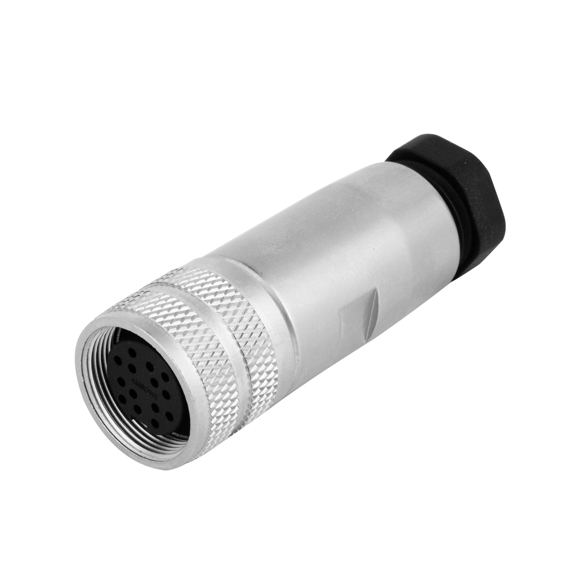 M16 cable connector, female, contacts:19, field assembly type, solder connection, straight, IP67, UL certified